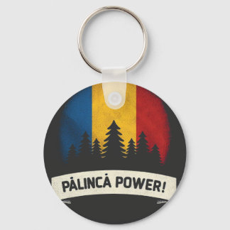 Palinca power - tricolor flag key ring