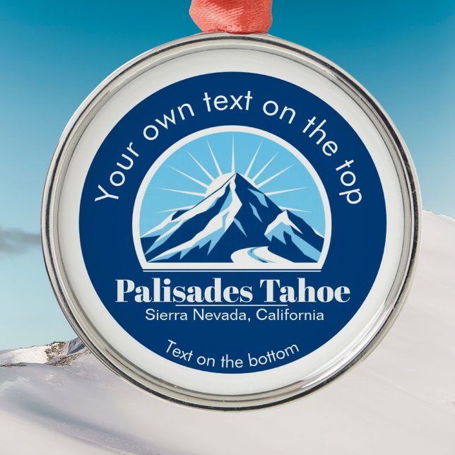Palisades Tahoe California medal Metal Tree Decoration (Creator Uploaded)