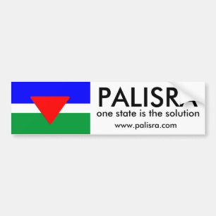 PALISRA Flag, one state is the solutio... Bumper Sticker
