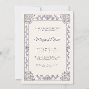 Palladian Quadrant 70th Birthday Invitation