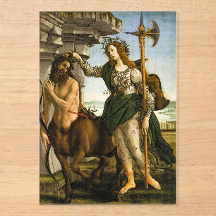 Pallas and the Centaur by Sandro Botticelli Acrylic Invitations