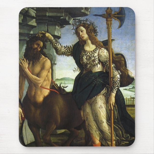 Pallas and the Centaur by Sandro Botticelli Mouse Pad (Front)