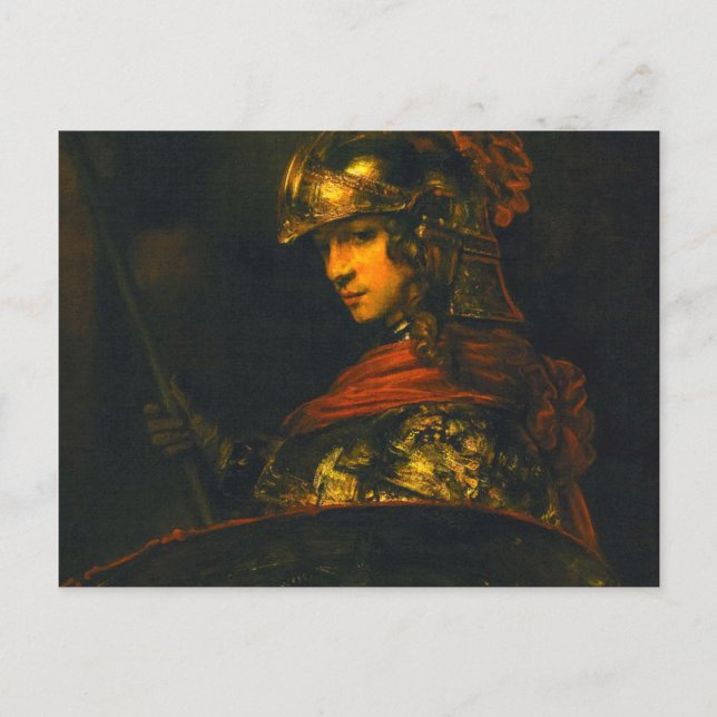 Pallas Athena 1657 By Rembrandt Harmensz Van Rijn Postcard (Front)