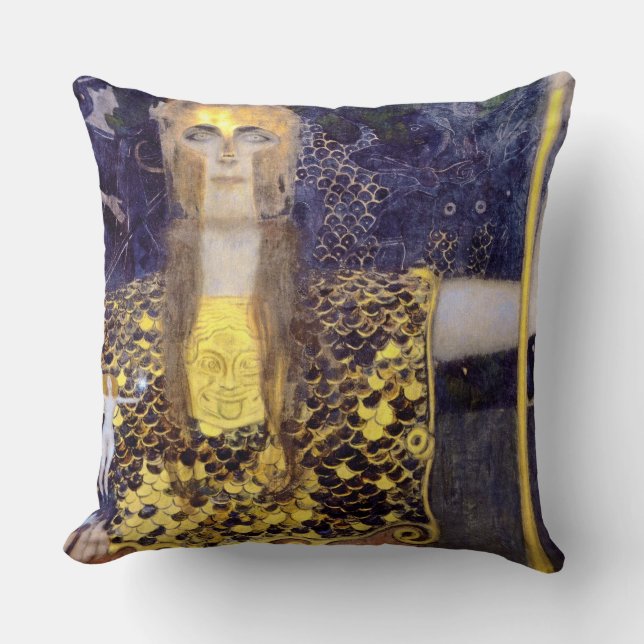 Pallas Athena, Gustav Klimt Cushion (Front)
