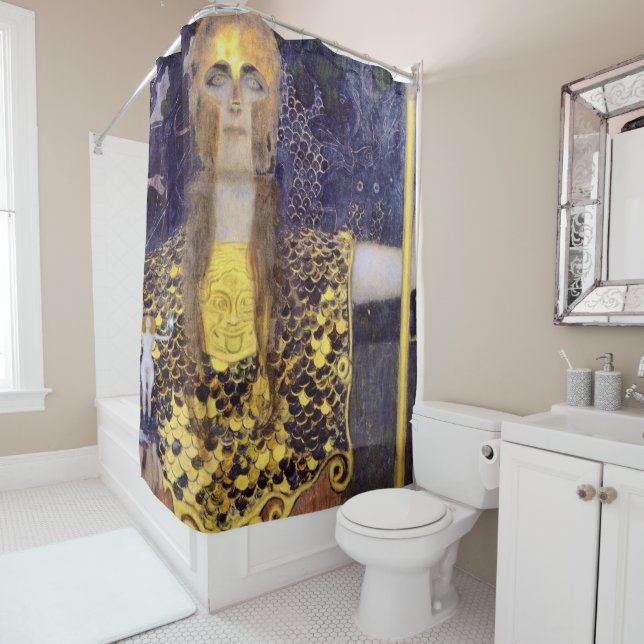 Pallas Athena, Gustav Klimt Shower Curtain (In Situ)