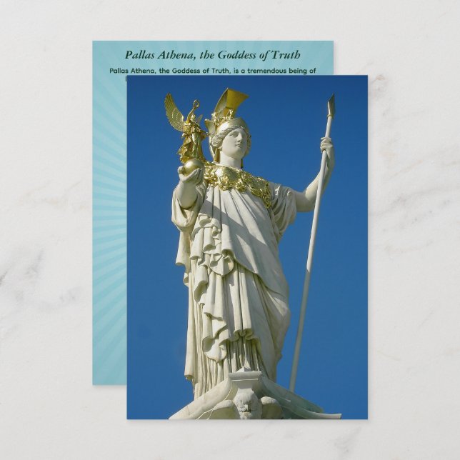 Pallas Athena, the Goddess of Truth Invitation (Front/Back)