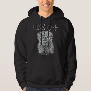 Pallas Cat Hiss Off Manul Wild Cat Funny Angry Cat Hoodie