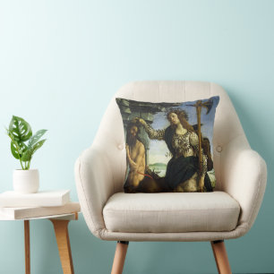 Pallas (Minerva) and Centaur by Sandro Botticelli Cushion
