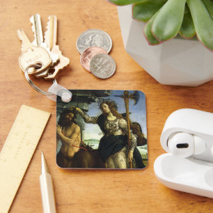 Pallas (Minerva) and Centaur by Sandro Botticelli Key Ring
