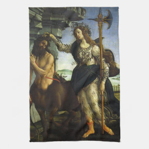 Pallas (Minerva) and Centaur by Sandro Botticelli Tea Towel
