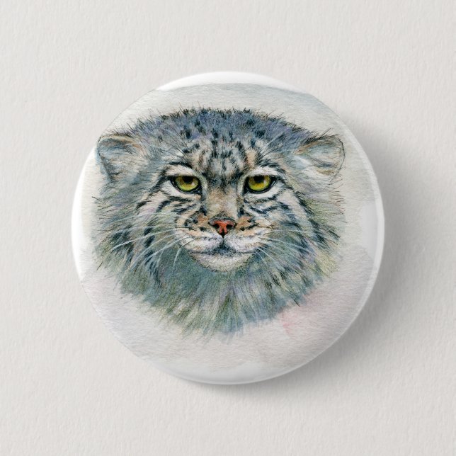 Pallas's Cat 862 6 Cm Round Badge (Front)