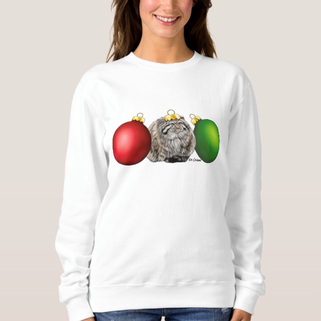 Pallas's cat holiday sweatshirt (Front)