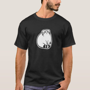 Pallas's Cat Paws On Tail Stylised Of A Cute Chonk T-Shirt
