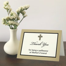 Pallbearer Thank You Card