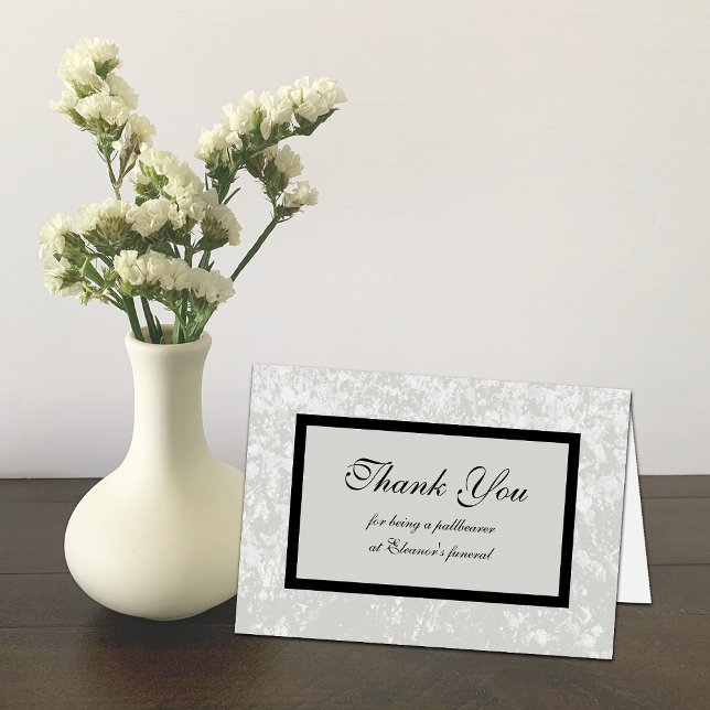 Pallbearer Thank You Card in Classic Grey (Creator Uploaded)