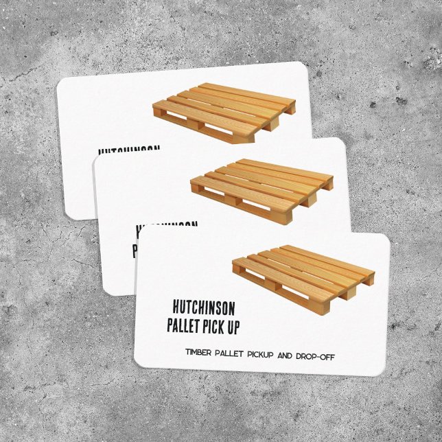 Pallet Pickup Delivery Business Card (Wood Pallet Business Cards)