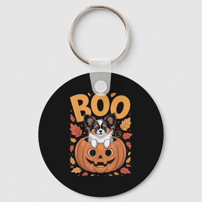 Pallon Costume On Pumpkin Halloween Pallon  Key Ring (Front)