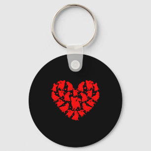Pallon Dog Lover Funny Love Heart Pallon Valentine Key Ring