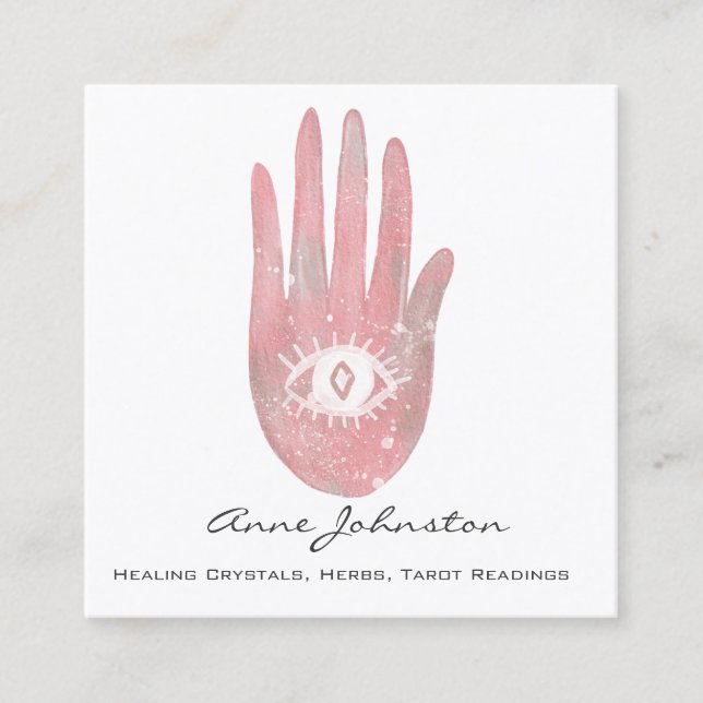 Palm and Eye Square Business Card (Front)