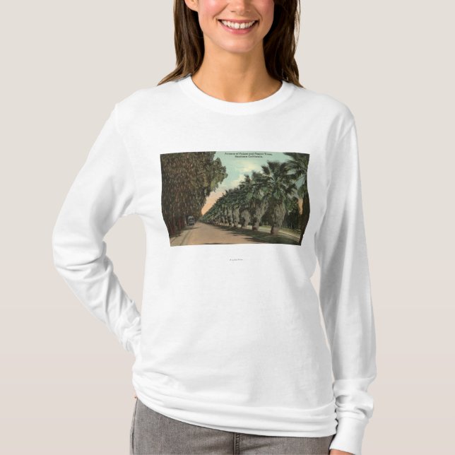 Palm and Pepper Trees Alongside Avenue T-Shirt (Front)