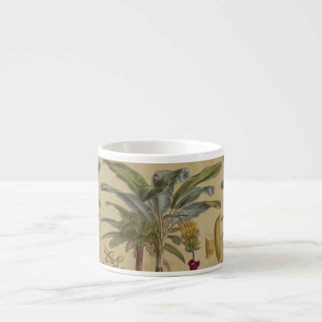 Palm Antique Tropical Fruit Botanical Art Espresso Cup (Front)