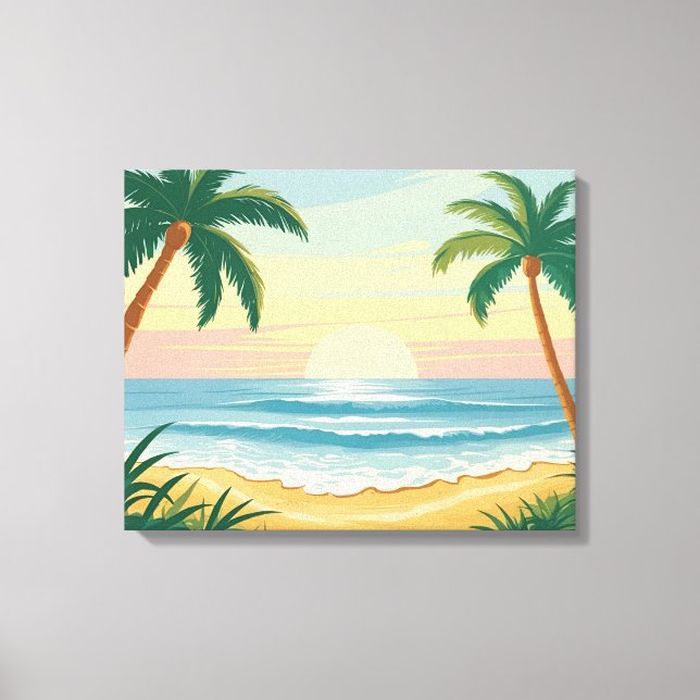Palm Beach Canvas Print (Front)