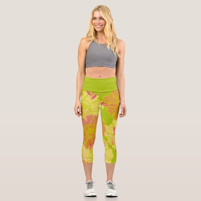 Palm Beach Capri Leggings (Front)