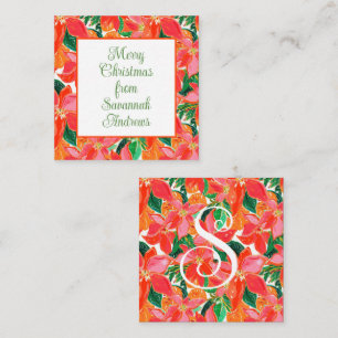 Palm Beach Christmas Poinsettia Gift Enclosure Card