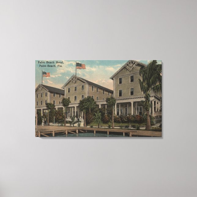 Palm Beach, FL - Exterior View of Palm Beach Canvas Print (Front)