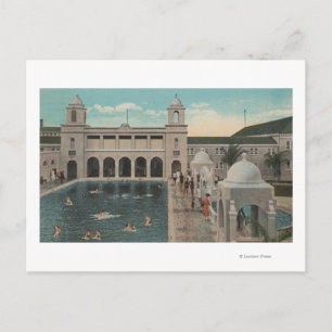 Palm Beach, FL - Outdoor View of Pool & Casino Postcard