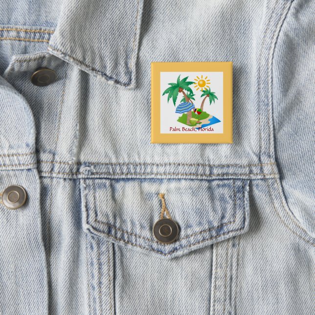 Palm Beach, Florida 15 Cm Square Badge (In Situ)