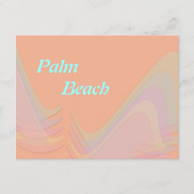 Palm Beach Florida Pastel Wings Postcard (Front)