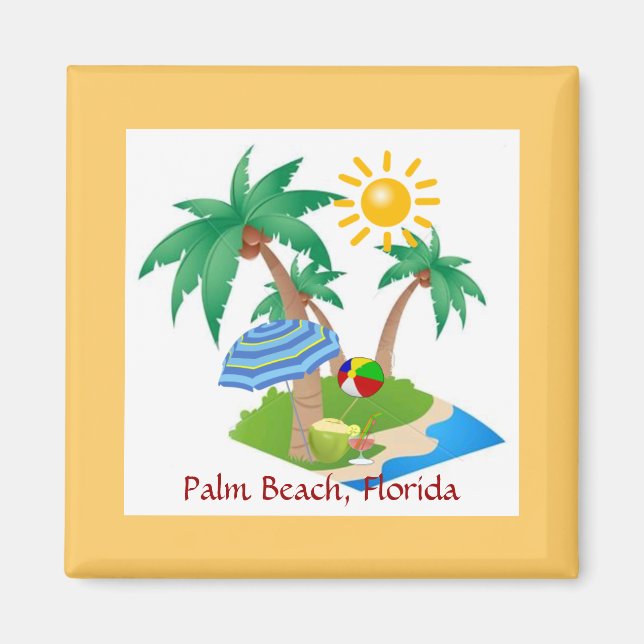 Palm Beach, Florida refrigerator magnet template (Front)