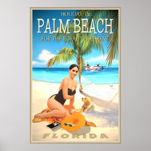Palm Beach Florida Travel Poster Princess Royal