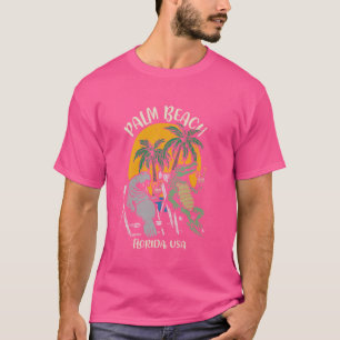 Palm Beach Florida USA Funny Manatee Alligator Des T-Shirt