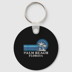 Palm Beach Florida Vintage Family Summer Vacation Key Ring