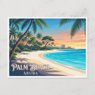 Palm Beach Noord Aruba Postcard