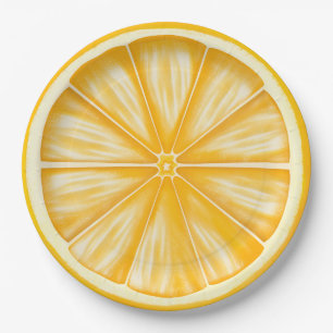 Palm Beach Orange Slice Citrus Party Paper Plate