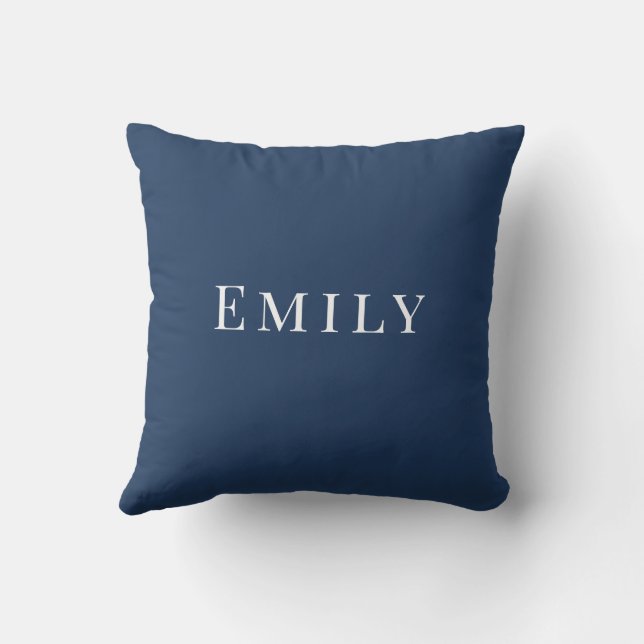 Palm Beach Preppy Personalised Name Throw Pillow  (Back)