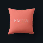 Palm Beach Preppy Personalized Name Throw Pillow<br><div class="desc">Colorful Custom Name Dorm Pillow | Preppy College Dorm Decor Brighten your space with this Palm Beach preppy personalized name throw pillow, featuring a bold custom name in vibrant resort-inspired colors. Designed with a clean script style and cheerful coastal palette, this pillow adds personality and color to college dorm rooms,...</div>