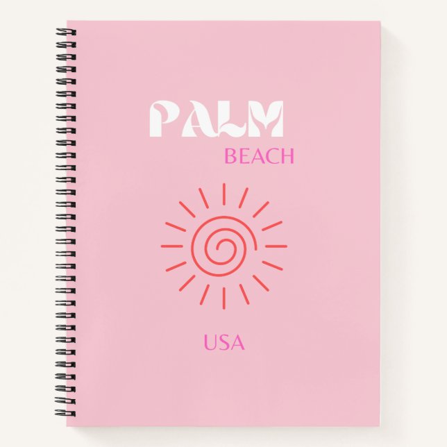 Palm Beach, Preppy, Preppy Room, Pink Notebook (Front)
