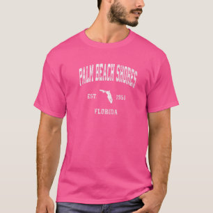 Palm Beach Shores Florida Fl Vintage Athletic Spor T-Shirt