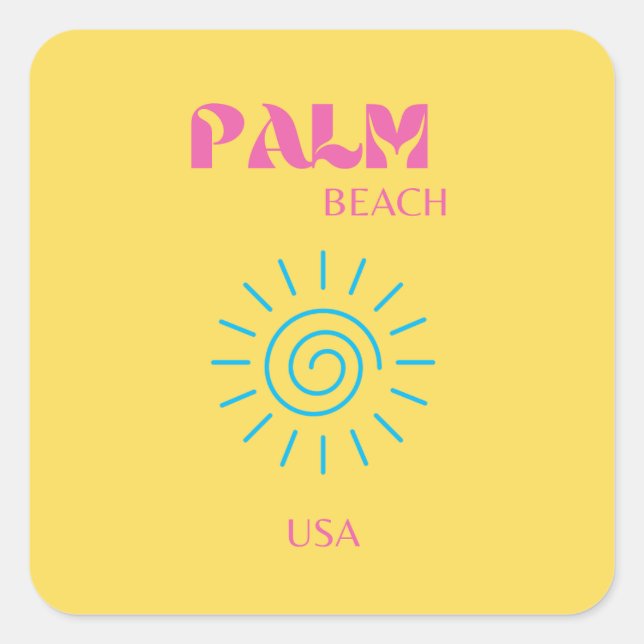 PALM BEACH SQUARE STICKER (Front)