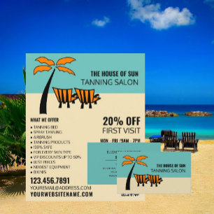 Palm Beach, Tanning Salon Advertising Flyer