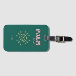 Palm Beach, Travel Art Luggage Tag