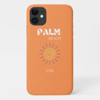 Palm Beach, Travel Art, Preppy, Orange