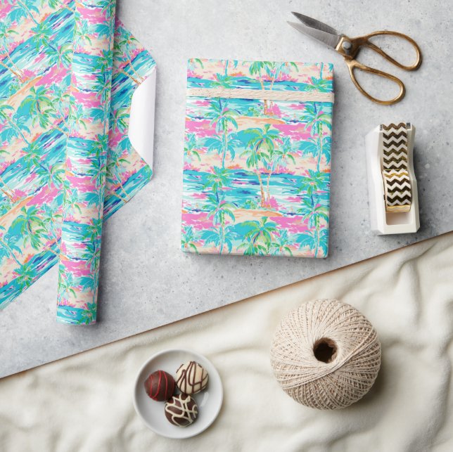 Palm Beach Tropical Beach Wrapping Paper (Crafts)