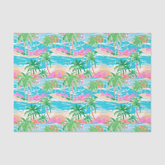 Palm Beach Tropical Island Tissue Paper (Front)