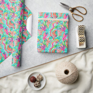 Palm Beach Tropical Underwater Coral Wrapping Paper