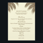 Palm Beach Wedding Menu Card - Brown<br><div class="desc">Gorgeous and full of tropical charm,  this modern Palm Beach Wedding Collection by berryberrysweet.com will sweep your guests off their feet. Please feel free to contact us for custom colours.</div>